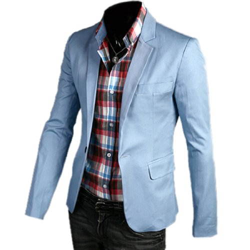 2014 Mens Stylish Casual One Button Cotton Suit Slim Fit Coats Jackets Blazer