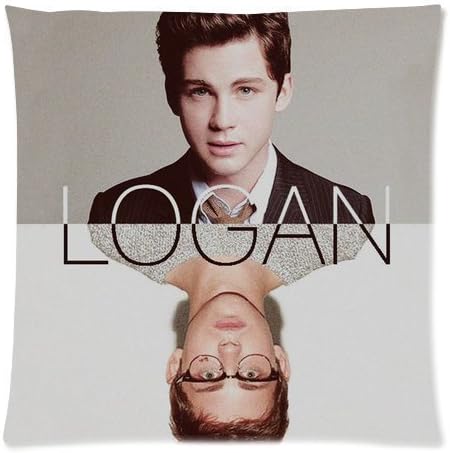 Generic Personalized Logan Lerman Cute Movie Actor Reflection Style Sold By Too Amazing Pillowcase Zippered Throw Pillow Case 18x18 inches (one sides)
