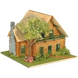 Dollhouse Miniature 1/144" Scale Log Cabin Lodge Dollhouse KitIMAGE