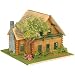 Dollhouse Miniature 1/144" Scale Log Cabin Lodge Dollhouse Kit_s-1