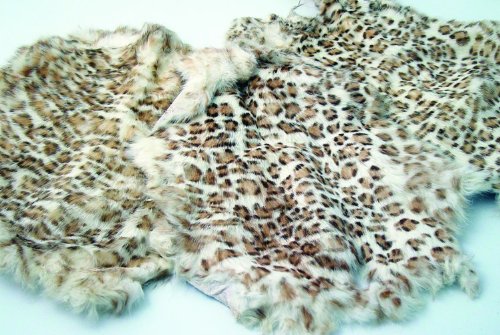 Leopard Print Rabbit Pelt, Large Pelts