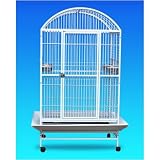 Palm Parrot Cage Dome Top White 91x71x165cm