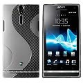 mumbi  Custodia in silicone e TPU per Sony Xperia S, colore: Bianco trasparente