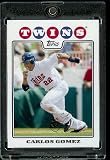 Carlos Gomez RC - Rookie Card - Minnesota Twins - 2008 Topps Updates & Highlights Baseball Card in Protective Screw Down Display Case!