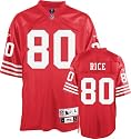Jerry Rice Red Reebok NFL Premier 1990 Throwback San Francisco 49ers Jersey