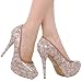 Ready17 Lace High Heel Pumps BROWN/CREAM