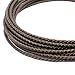 AaaZee 5 Yards 3mm Leather Bolo Cord for Necklace Bracelet Making Woven Braided Leather Strap for Jewelry Beading Dark Brown