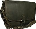 New Visconti unisex brown hunter leather messenger bag Style 18797