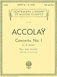 Concerto No. 1 in A Minor: Violin with Piano Accompaniment (Schirmer's Library of Musical Classics)