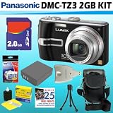 Panasonic Lumix DMC-TZ3K 7.2MP Digital Camera (Black) + 2GB DELUXE ACCESSORY KIT BUNDLE