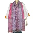 Scarf Stole Wool in Jacquard Design for Womens India 27 x 72 inches