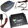 HQRP KIT (20A Solar Charge Controller / Regulator, 200W Power DC / AC Inverter, Red & Black Clamps and Cigarette Lighter (Female)) for Solar System; RV Marine Yacht Boat; Garden Lights