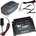 HQRP KIT (20A Solar Charge Controller / Regulator, 200W Power DC / AC Inverter, Red & Black Clamps a