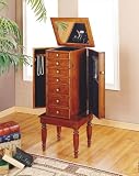 Powell Furniture English Country Aged English Brown Jewelry Armoire 640-314