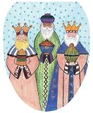 Toilet Tattoos TT-X619-O Three Kings Decorative Applique For Toilet Lid, Elongated
