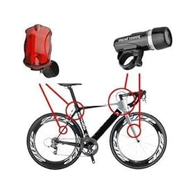  5 LED Waterproof Bike Bicycle Head Light Front Rear Tire Tail Safety