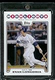Evan Longoria HL ( Highlights ) Tampa Bay Rays - 2008 Topps Updates & Highlights Baseball Card in Protective Screw Down Display Case!