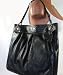 NEW AUTHENTIC COACH MADISON LARGE LEATHER HIPPIE SHOULDER CONVERTIBLE HANDBAG (Black/Silver)