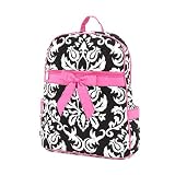 Belvah Large Quilted Damask Print Backpack - Choice of Colors