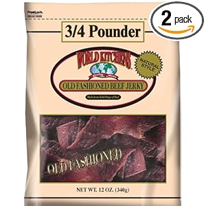 World Kitchens Old Fashioned Beef Jerky 12-Ounce Bags (Pack of 2)