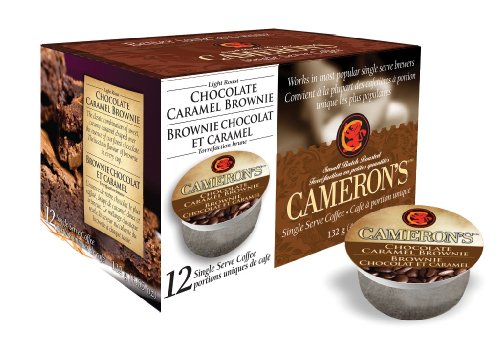 Cameron's Light Roast Chocolate Caramel Brownie, 12 Count Single Serve Coffee