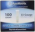 AgaMatrix Lancets, 33 Gauge, 100 Count Box