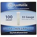 AgaMatrix Lancets, 33 Gauge, 100 Count Box