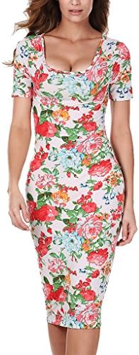 Women's Vest Skirt With Short Sleeves Floral Print Slim Fit Star Style Dress