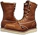 Thorogood American Heritage 8” Steel Toe Work Boots for Men - Full-Grain Leather with Round Toe, Slip-Resistant Wedge Outsole and Comfort Insole; EH Rated