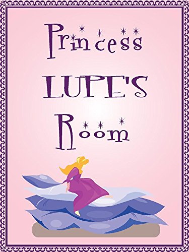Princess LUPE room pink design 7"x10" aluminum novelty girls room décor sign