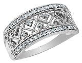 Antique Vintage Diamond Ring 1/5 Carat (ctw) in 10K White Gold