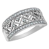 Antique Vintage Diamond Ring 1/5 Carat (ctw) in 10K White Gold