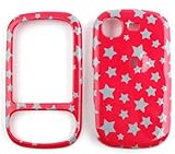 Samsung Strive A687 Glitter Stars on Hot Pink Hard Case/Cover/Faceplate/Sna ....