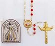 Specialty Rosary - Divine Mercy Rosary - Silver Tone Keepsake Frame - 7mm Crystal Beads - IMPORTED FROM ITALY