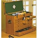 10 Drawer Wooden Tool Chest - Oak Veneer Tool Box