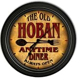 Hoban 's Family Diner Black Cascading Pub Style Wall Clock