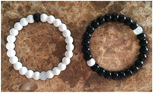 Herolewis Silicone Bracelets Chain Bangles Beads Bracelet (Large-7.5")