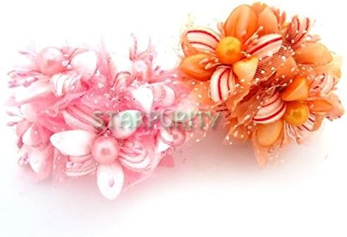 CYNDIE Wedding Flower 72pcs Artificial Foam Plum Blossom Pearl Flower Bridal Bouquet DIY Wedding Decor Hot Pink