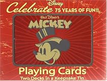 Disney Mickey Mouse - 2 Decks of Playing Cards with Tin