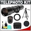 Phoenix 500mm Telephoto Lens with 2x Teleconverter (=1000mm) + Case + Tripod + Cleaning Kit for Nikon D40, D60, D3000, D3100, D5000, D5100, D7000, D300s, D3 & D3s Digital SLR Cameras