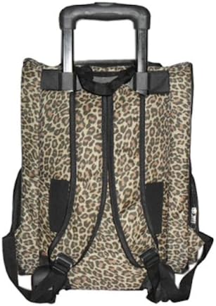 Wheeled Backpack Pet Carrier w/ Leopard Print Design