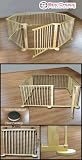 New Baby Wooden Playpen Room Divider Wood Octagon Play Pen