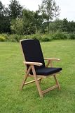 Review Jati  / Teak Reclining Garden Chair with Black Cushion