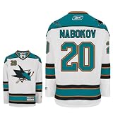 NABOKOV #20 San Jose Sharks RBK Premier NHL Hockey Jersey by Reebok (NHLPA Certified Custom Sewn Authentic Twill)