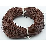 25 Yards 1.5mm Distressed Brown Soft Round Real Jewelry Leather Cord