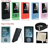 PCMICROSTORE Brand (2nd Generation) Microsoft Zune 80GB, Zune 4GB and Zune 8GB Premium Silicone Skin Case with 14 Adjustable Sports Armband - 9 Color Choices