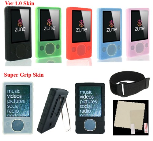 Apparel: PCMICROSTORE Brand  2nd Generation  Microsoft Zune 80GB, Zune 4GB and Zune 8GB Premium Silicone Skin Case with 14