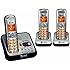 AT&T EL52300 DECT 6.0 Cordless Phone with Answering System and Caller ID/Call Waiting, 3 Handsets, Silver/Black