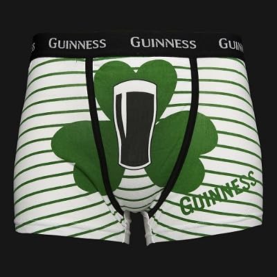 Guinness White Green Shamrock Boxers