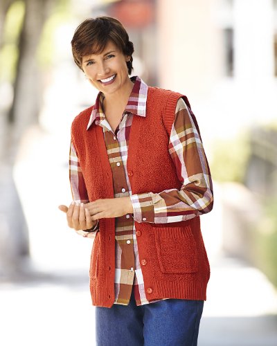 National Women's Scramble Stitch Sweater Vest